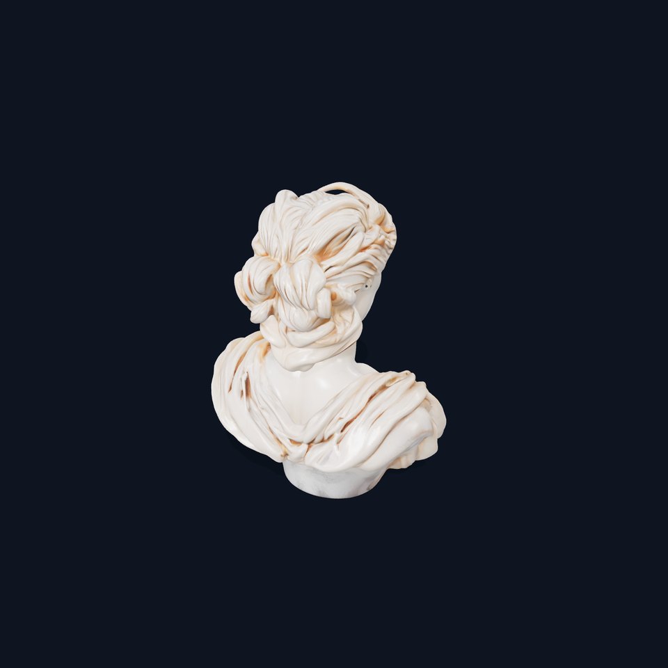 Classical Greek Bust Model Pack with Detailed Drapery